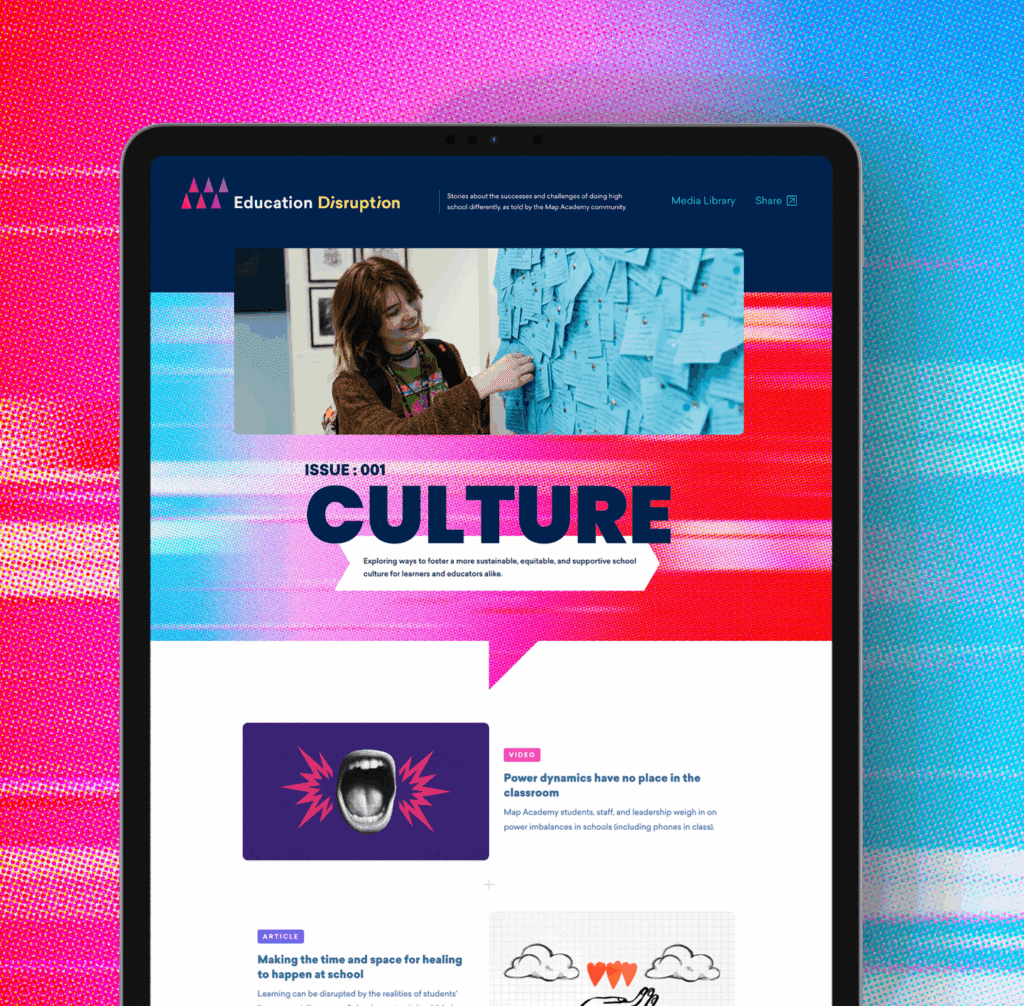 Education Disruption iPad mockup
